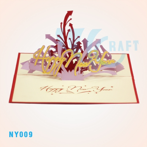 New Year Fireworks Pop Up Card
