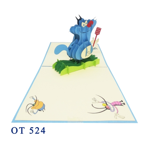 Oggy Pop Up Card