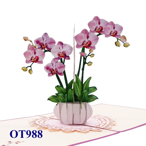 Orchid Bloom 3D Pop-up Card