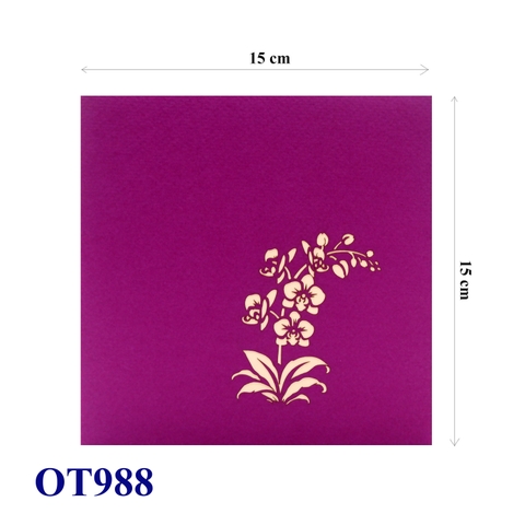 Orchid Bloom 3D Pop-up Card