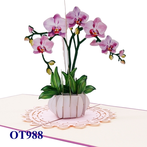 Orchid Bloom 3D Pop-up Card