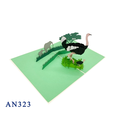 Ostrich Pop Up Card