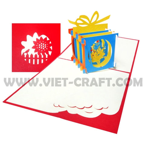 Sunflower Box Pop Up Card