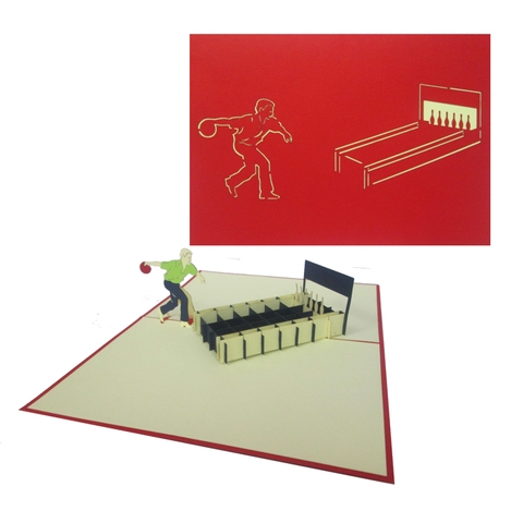 Bowling Pop Up Card