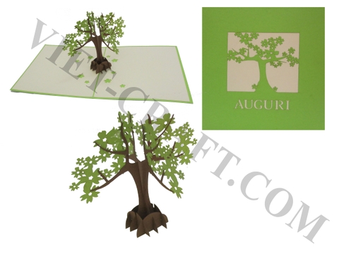 Green Tree Pop Up Card