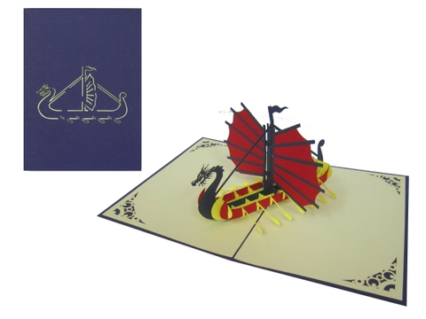 Dragon Ship Pop Up Card