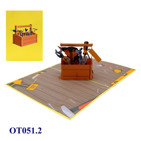 Tools Box 3D Happy Father's Day Pop Up Greeting Card