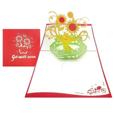 Sunflowers Pop Up Card