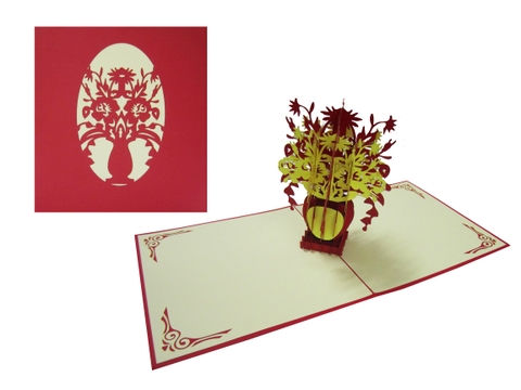 Vase Of Flowers Pop Up Card