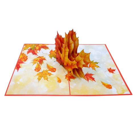Autumn Leaf Pop-Up Card – A Timeless Seasonal Design