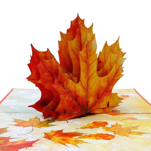 Autumn Leaf Pop-Up Card – A Timeless Seasonal Design