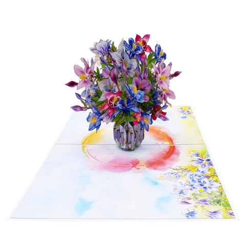 Flower Vase Pop-Up Card – A Graceful 3D Floral Display