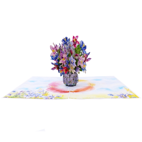 Flower Vase Pop-Up Card – A Graceful 3D Floral Display