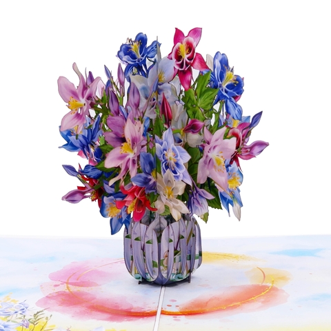 Flower Vase Pop-Up Card – A Graceful 3D Floral Display