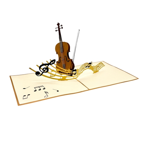 Music Violin Pop-Up Card