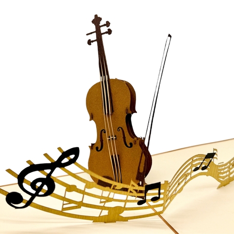 Music Violin Pop-Up Card