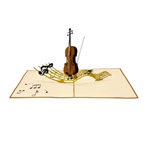 Music Violin Pop-Up Card