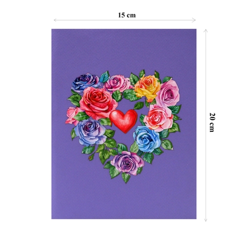 Floral Heart Pop-Up Card – 3D Love Greeting Card