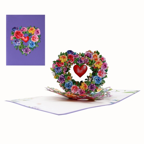 Floral Heart Pop-Up Card – 3D Love Greeting Card