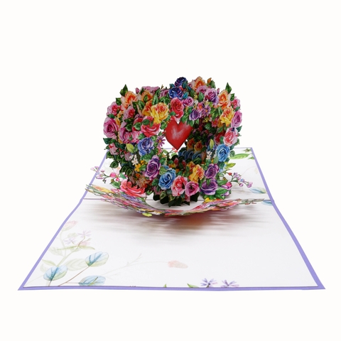 Floral Heart Pop-Up Card – 3D Love Greeting Card