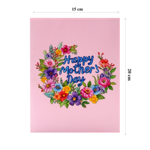 Happy Mother’s Day Floral Pop-Up Card – 3D Mother’s Day Greeting Card