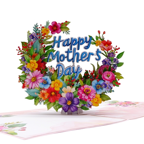 Happy Mother’s Day Floral Pop-Up Card – 3D Mother’s Day Greeting Card