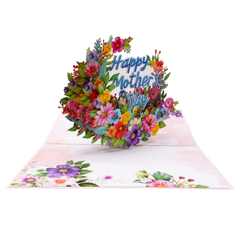 Happy Mother’s Day Floral Pop-Up Card – 3D Mother’s Day Greeting Card