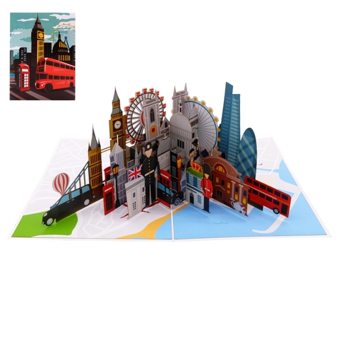 London Landmarks Pop-Up Card – 3D Travel Greeting Card