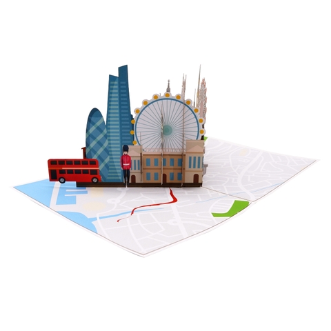 London Landmarks Pop-Up Card – 3D Travel Greeting Card