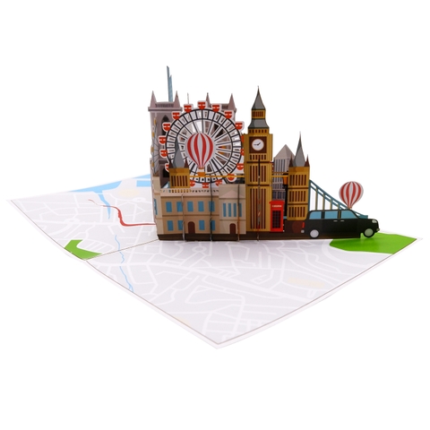 London Landmarks Pop-Up Card – 3D Travel Greeting Card
