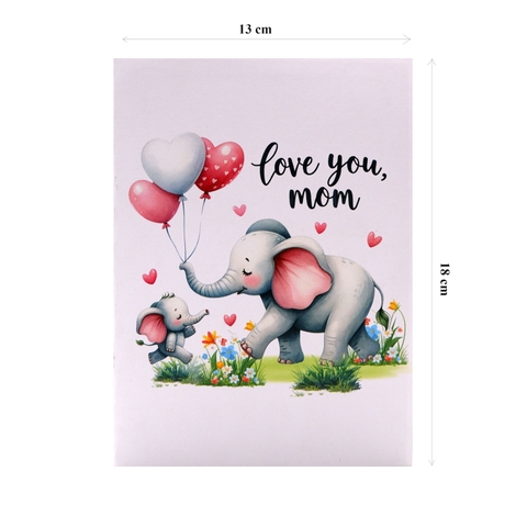 Elephants Pop-Up Card – Cute 3D Greeting Card