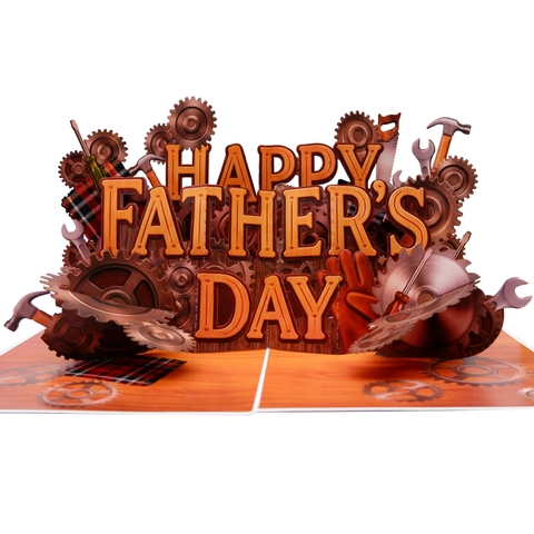 3D Happy Father’s Day Pop-Up Card – Handmade Greeting Card for Dad