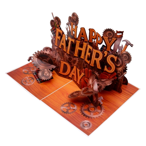 3D Happy Father’s Day Pop-Up Card – Handmade Greeting Card for Dad