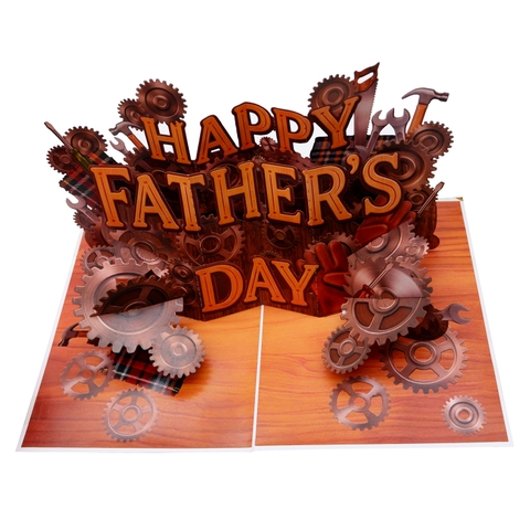 3D Happy Father’s Day Pop-Up Card – Handmade Greeting Card for Dad
