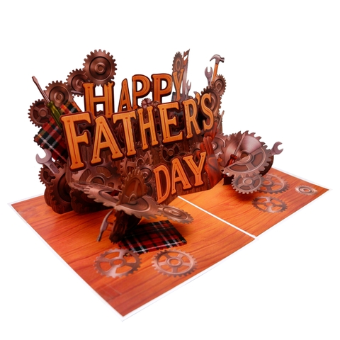 3D Happy Father’s Day Pop-Up Card – Handmade Greeting Card for Dad