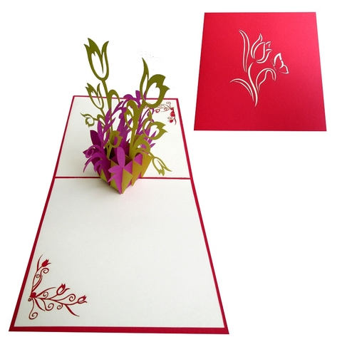 Tulip 3D Pop Up Card