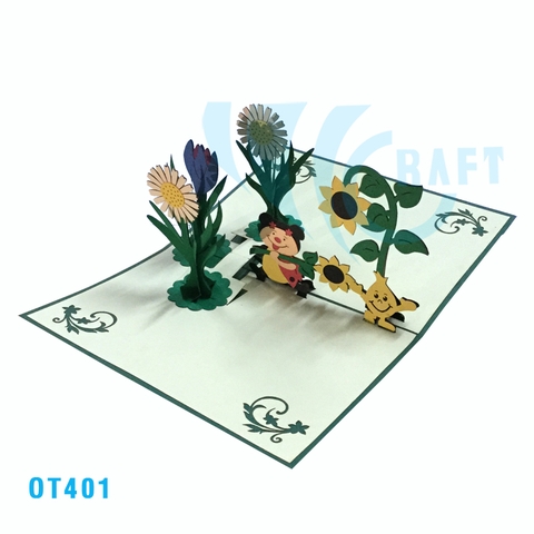 Flowers Garden Pop Up Card