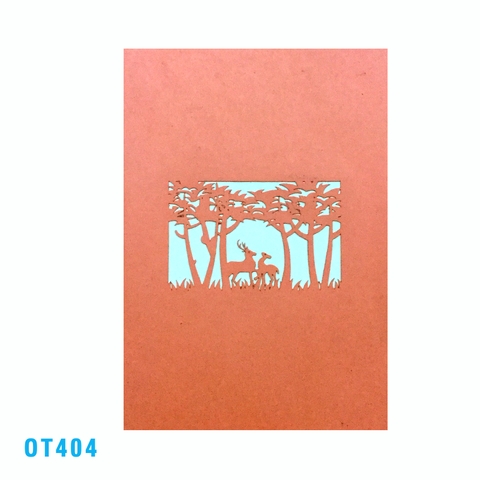 Reindeer In The Jungle Pop Up Card