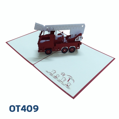 Fire Truck Pop Up Card