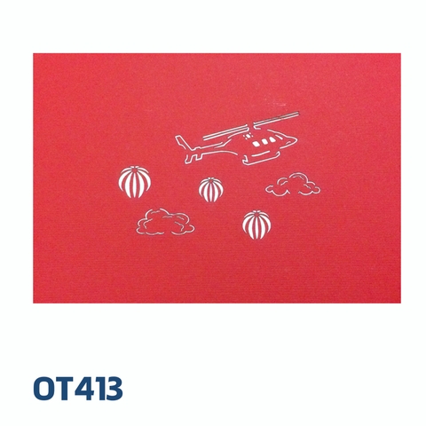 Helicopter Pop Up Card