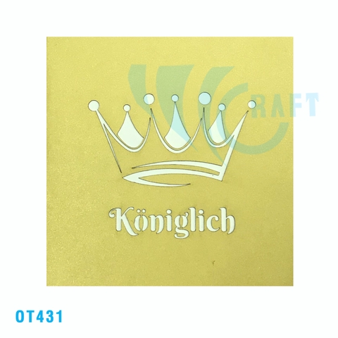 Golden Crown Pop Up Card
