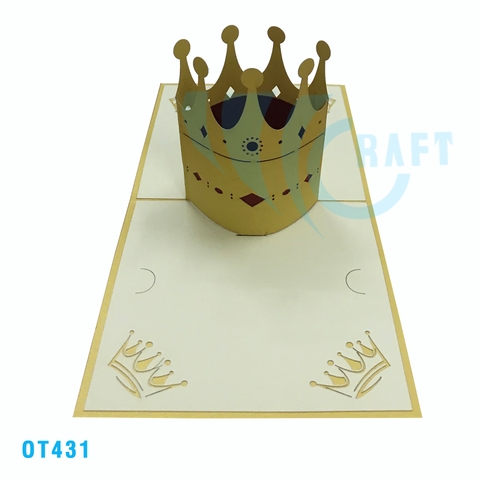 Golden Crown Pop Up Card