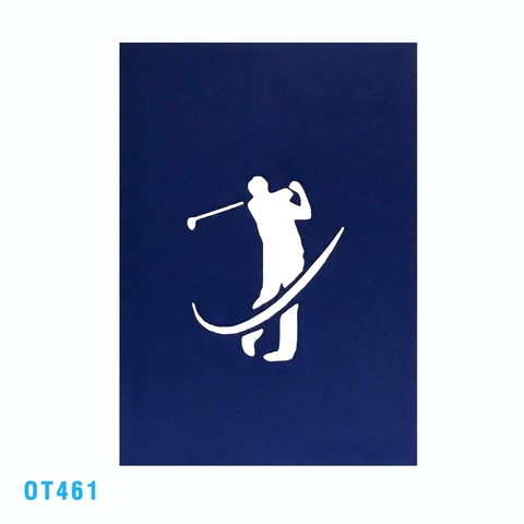 Golf Player Pop Up Card