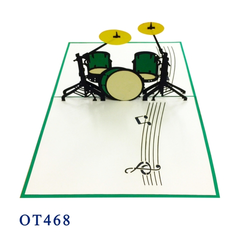 Drums Pop Up Card