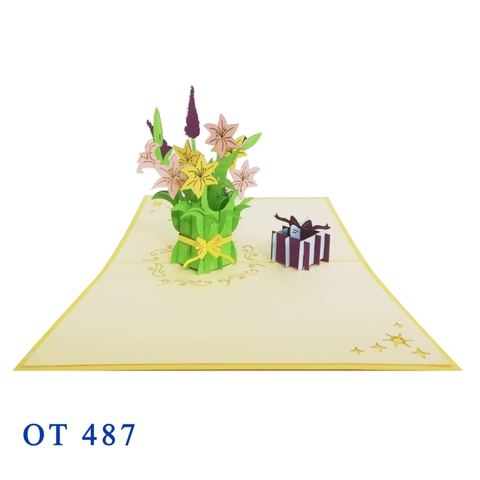 Lily Bouquet Pop up Card