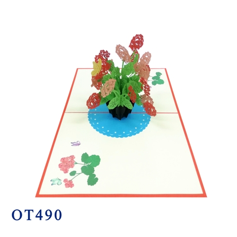 Flowers Basket Pop Up Card