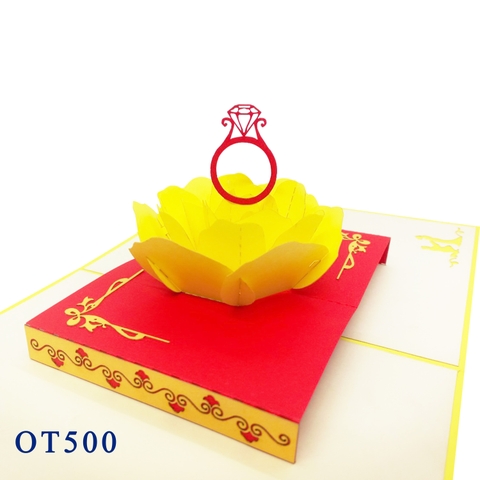 Ring And Rose Pop Up Card