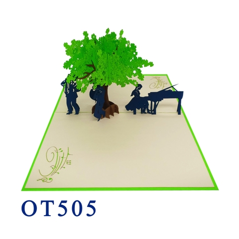 Musical Under The Tree Pop Up Card