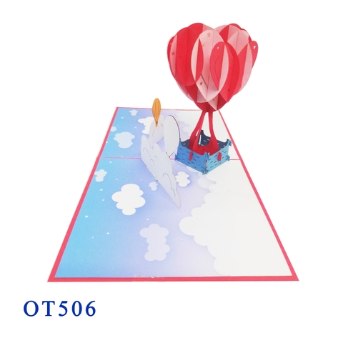 Heart Air Balloon Pop Up Card