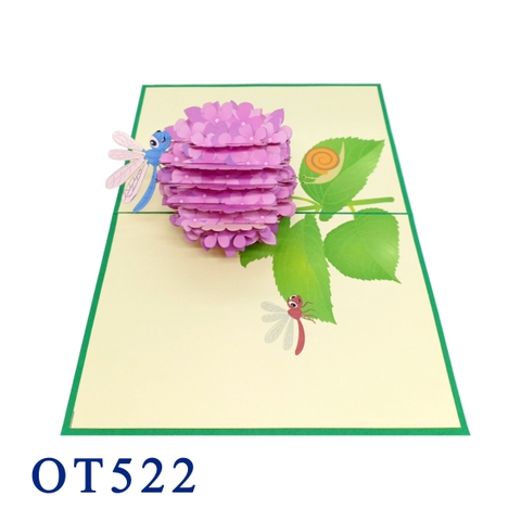 Hydrangeas 3D Pop Up Card